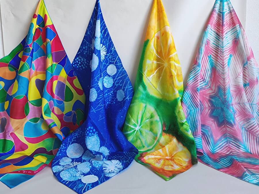 Искусство росписи шелковых платков