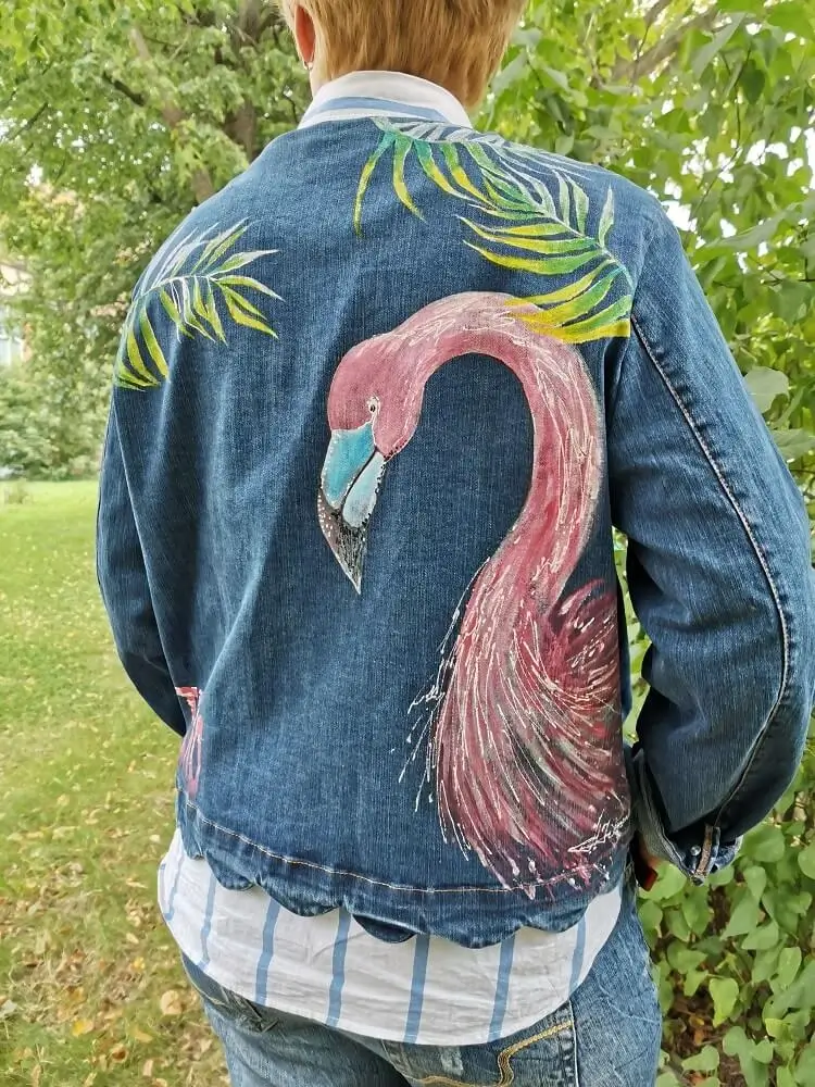 Роспись одежды: Фламинго